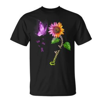 Butterfly Sunflower Dementia Awareness T-Shirt - Thegiftio UK