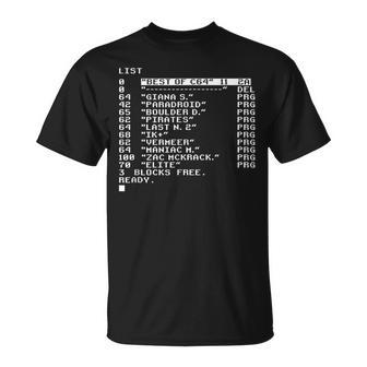 C64 Games Retro Gaming Console Video Games Nerd  T-Shirt - Seseable