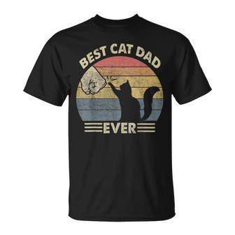 Ca Best Cat Dad Ever Daddy For Fathers Day T-Shirt - Monsterry
