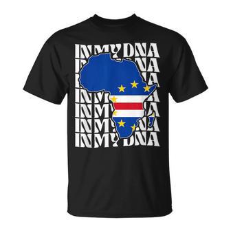 Cabo Verde Is In My Dna Love Cape Verde Flag In Africa Map T-Shirt - Monsterry UK