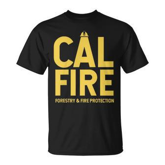 Cal-Fire Forestry Fire Protection Firefighter T-Shirt - Monsterry