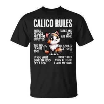 Calico Rules Feline Animal Pet Kawaii Calico Cat T-Shirt - Monsterry DE