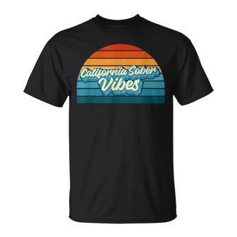 California Sober Vibes Recovery Legal Implications Retro T-Shirt - Monsterry UK