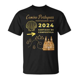 Camino Portugues Santiago De Compostela Portuguese Way 2024 T-Shirt - Seseable