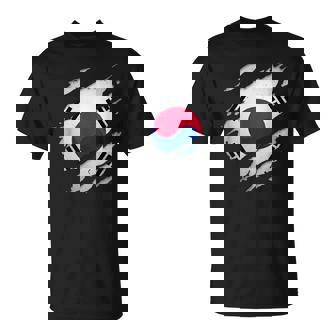 Camisas De Corea Del Sur Orgullosas Bandera De Corea Del Sur Desgarrada Camiseta unisex - Regaloses