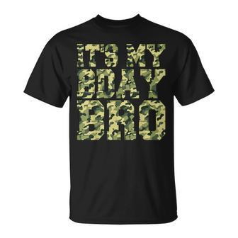 Camouflage Birthday Military Soldier Bday Celebration T-Shirt - Monsterry