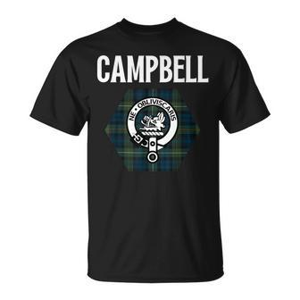 Campbell Clan Scottish Name Coat Of Arms Tartan T-Shirt - Seseable