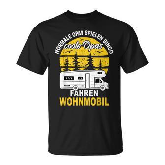 Camper Van Camping Grandpa Pensioner Camping Accessories Idea T-Shirt - Seseable