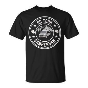 Campervan On Tour Camping Vanlifer T-Shirt - Thegiftio UK