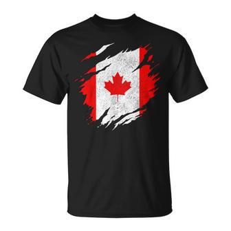 Canada Canadian Flag Vintage T-Shirt - Seseable