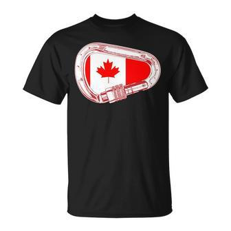Canada Flag Climbing Carabiner T-Shirt | Mazezy CA