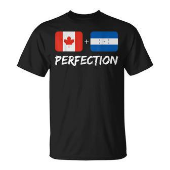 Canadian Plus Honduran Perfection Mix Flag Heritage T-Shirt - Monsterry DE
