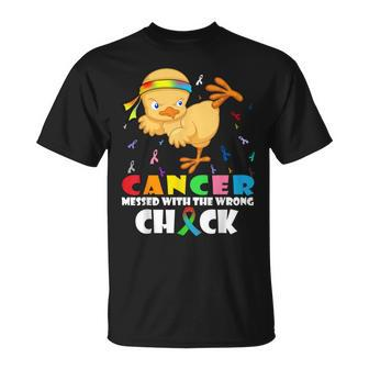 Cancer Messed With Wrong Chick Cancer Warrior T-Shirt - Thegiftio UK