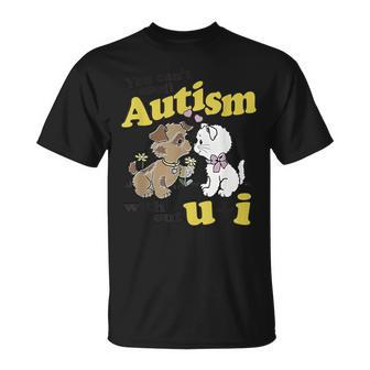 You Can’T Spell Autism Without U I Dog Kiss Cat T-Shirt - Seseable