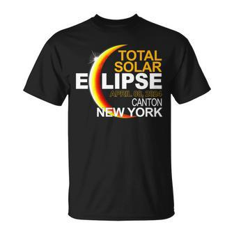Canton New York Total Solar Eclipse April 8 2024 T-Shirt - Monsterry DE