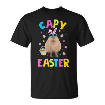 Capy Easter Capybara Animals Boys Girls Easter Day T-Shirt - Monsterry