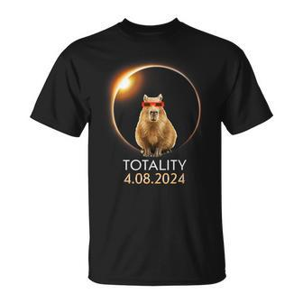 Capybara Solar Eclipse 2024 Glasses T-Shirt - Monsterry AU