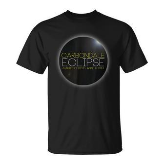 Carbondale Eclipse August 21 2017 & April 8 2024 T-Shirt - Seseable