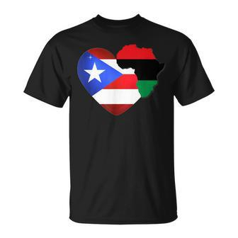 Caribbean Afro Latin Proud Puerto Rican African Flag T-Shirt - Thegiftio UK
