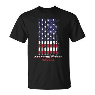 Carolina Diesel Trucks American Flag T-Shirt - Monsterry AU