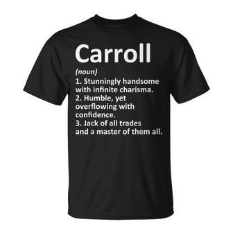 Carroll Definition Personalized Name Birthday T-Shirt - Monsterry UK
