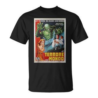 Cartel De La Película Vintage De Terrore Mondo Camiseta unisex - Regaloses