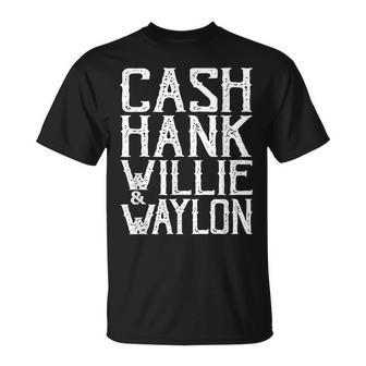 Cash Hank Willie And Waylon Country Music T-Shirt - Monsterry