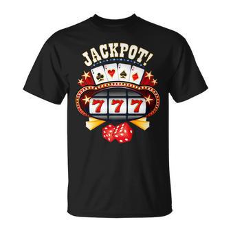 Casino Slot Machine Jackpot Gambling Gambler Slots T-Shirt - Monsterry CA