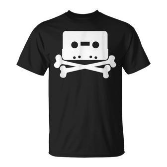 Cassette Pirate Jolly Roger T-Shirt - Monsterry DE