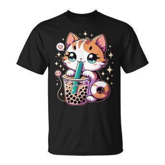 Cat Boba Japanese Kawaii Anime Kitty Bubble Tea Neko N T-Shirt - Monsterry AU