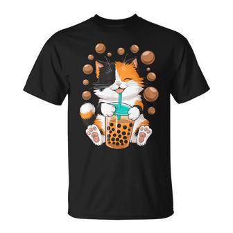 Cat Boba Tea Kawaii Bubble Tea T-Shirt - Monsterry UK