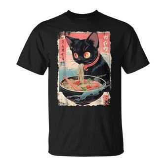 Cat Ramen Noodle Japanese Anime Manga Ramen Cat T-Shirt - Thegiftio UK