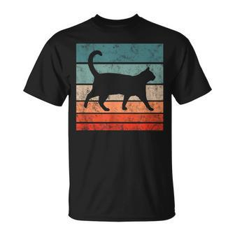 Cat Retro Style Vintage T-Shirt - Monsterry