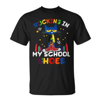 Cat-Rocking I N My-School-Shoes-Back To-School-Cat-Lover T-Shirt | Mazezy