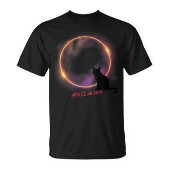 Cat Solar Eclipse 2024 T-Shirt - Seseable