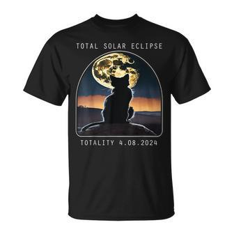 Cat Total Solar Eclipse 2024 Cat T-Shirt | Seseable CA