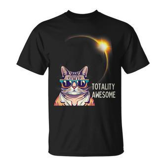 Cat Totality Awesome Solar Eclipse 2024 40824 Accessories T-Shirt - Monsterry UK