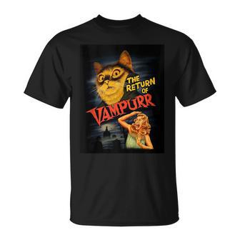 Cat Vampire Classic Horror Movie Graphic T-Shirt - Monsterry UK