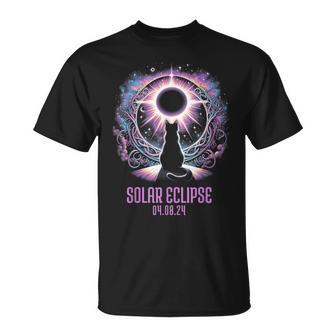 Cat Watching Total Solar Eclipse Apr 8 2024 Astronomy Lover T-Shirt - Monsterry UK