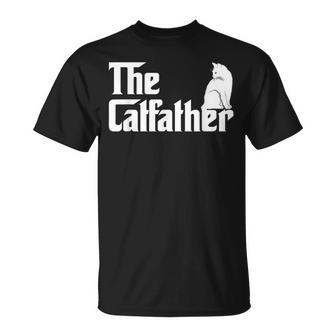 The Catfather Cat Parody Fathers Day Cat Father T-Shirt - Thegiftio UK