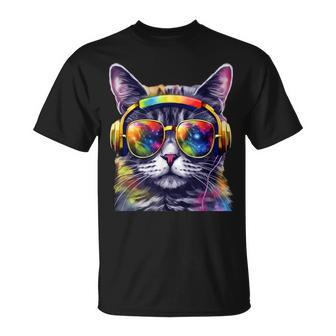 Cats And Music Sweet Cat Lover Music Lover T-Shirt - Thegiftio UK