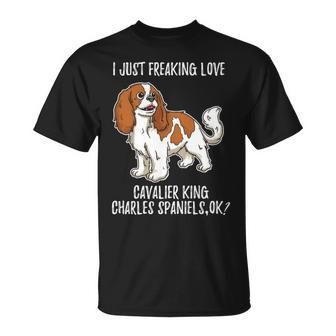 Cavalier King Charles Spaniel Ruby I Just Love T-Shirt | Mazezy