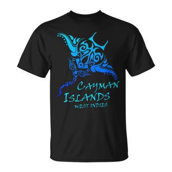 Cayman IslandsWest Indies Vintage Tribal Manta Ray Vacation T-Shirt - Monsterry UK