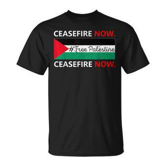 Ceasefire Now In Palestine Gaza Cease Fire Not In Our Name T-Shirt - Seseable