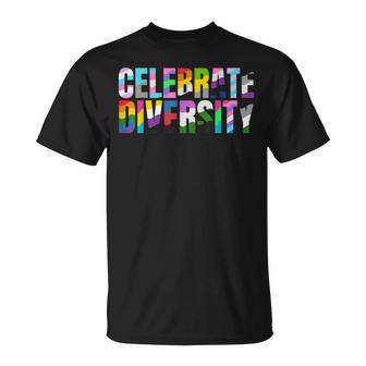 'Celebrate Diversity' Lesbian Gay Colors Lgbtq Pride Flags T-Shirt - Thegiftio UK
