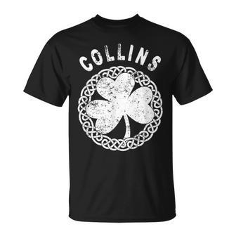 Celtic Theme Collins Irish Family Name T-Shirt - Seseable