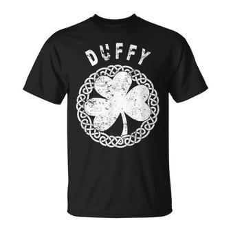 Celtic Theme Duffy Irish Family Name T-Shirt - Seseable