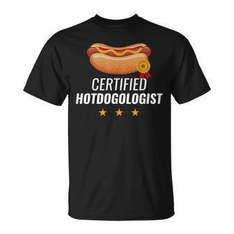 Certified Hotdogologist Hot Dog Hotdog T-Shirt - Thegiftio UK