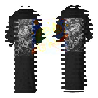 Chameleon Van Gogh Style Starry Night T-Shirt - Thegiftio