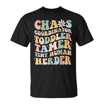 Chaos Coordinator Toddler Tamer Tiny Human Herder Daycare T-Shirt - Seseable